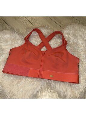 SheFit Barbeline Sports Bra WF Leopard Dragonfly Womens 1 Luxe 1X Orange